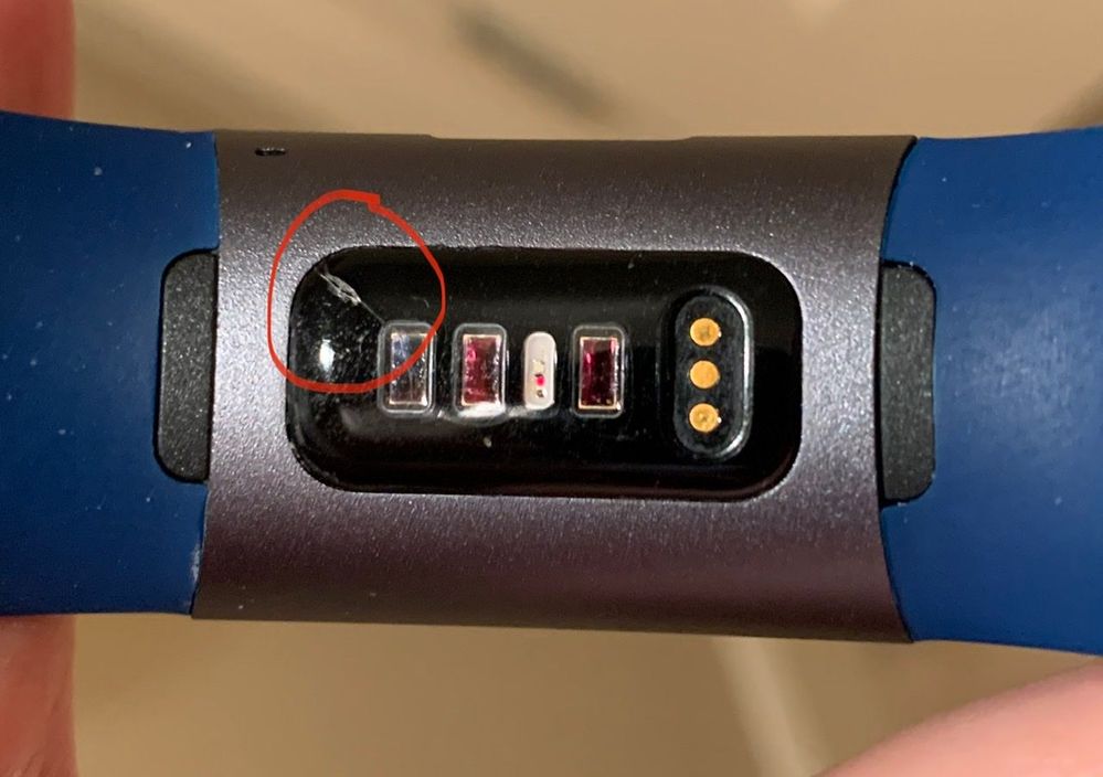 Charge 3 Back sensor glass has cracked Fitbit Community