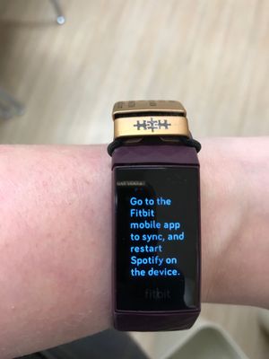 fitbit charge 4 spotify not working