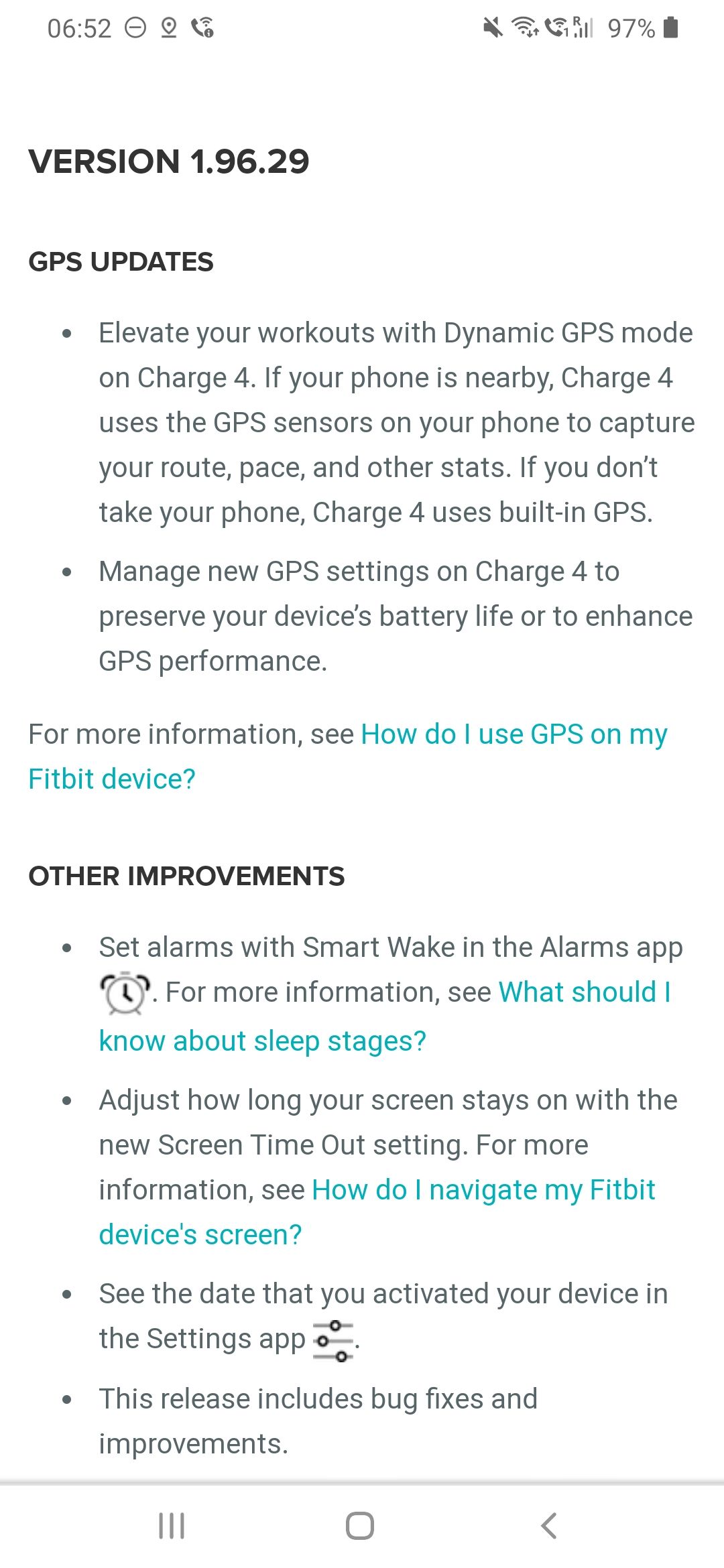 gps settings fitbit charge 4