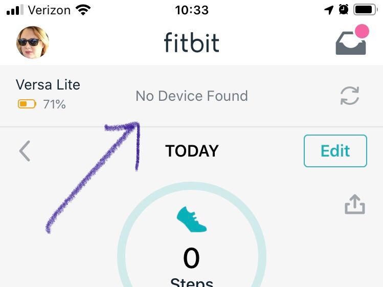 Sync fitbit versa lite sale