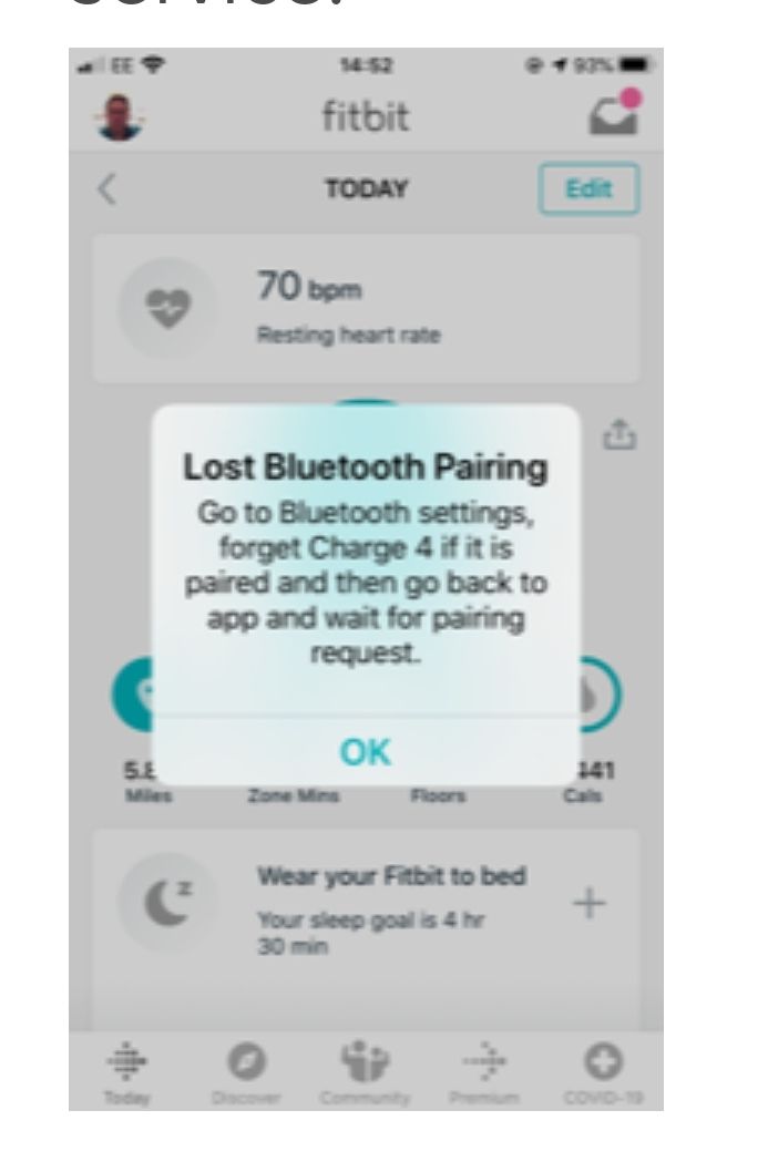 Fitbit no bluetooth connection sale