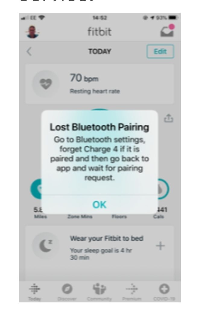 why does my fitbit keep losing bluetooth pairing?