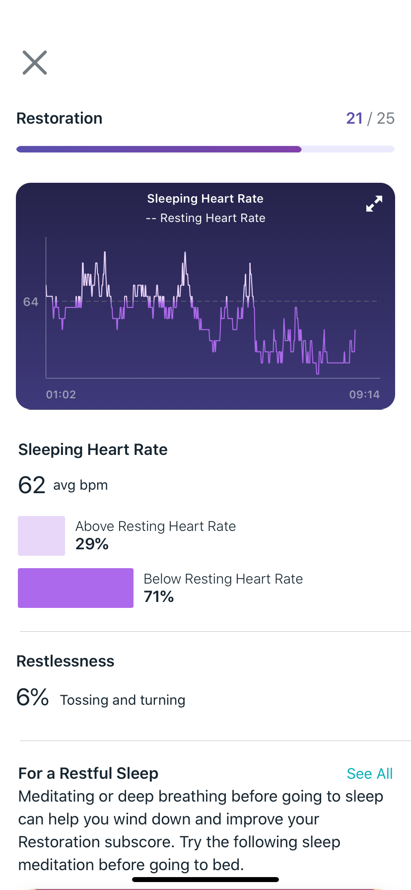 fitbit sleep heart rate