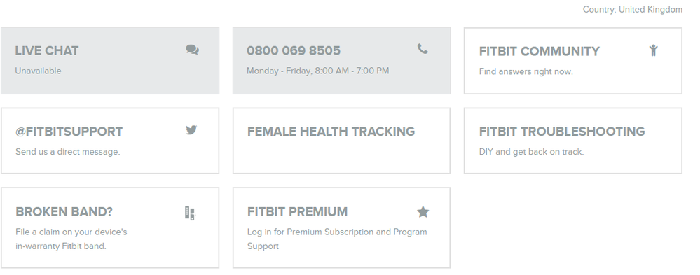 fitbit help live chat uk