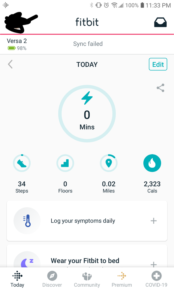 Sync my fitbit online versa 2