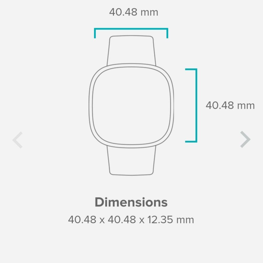 fitbit ionic screen size mm