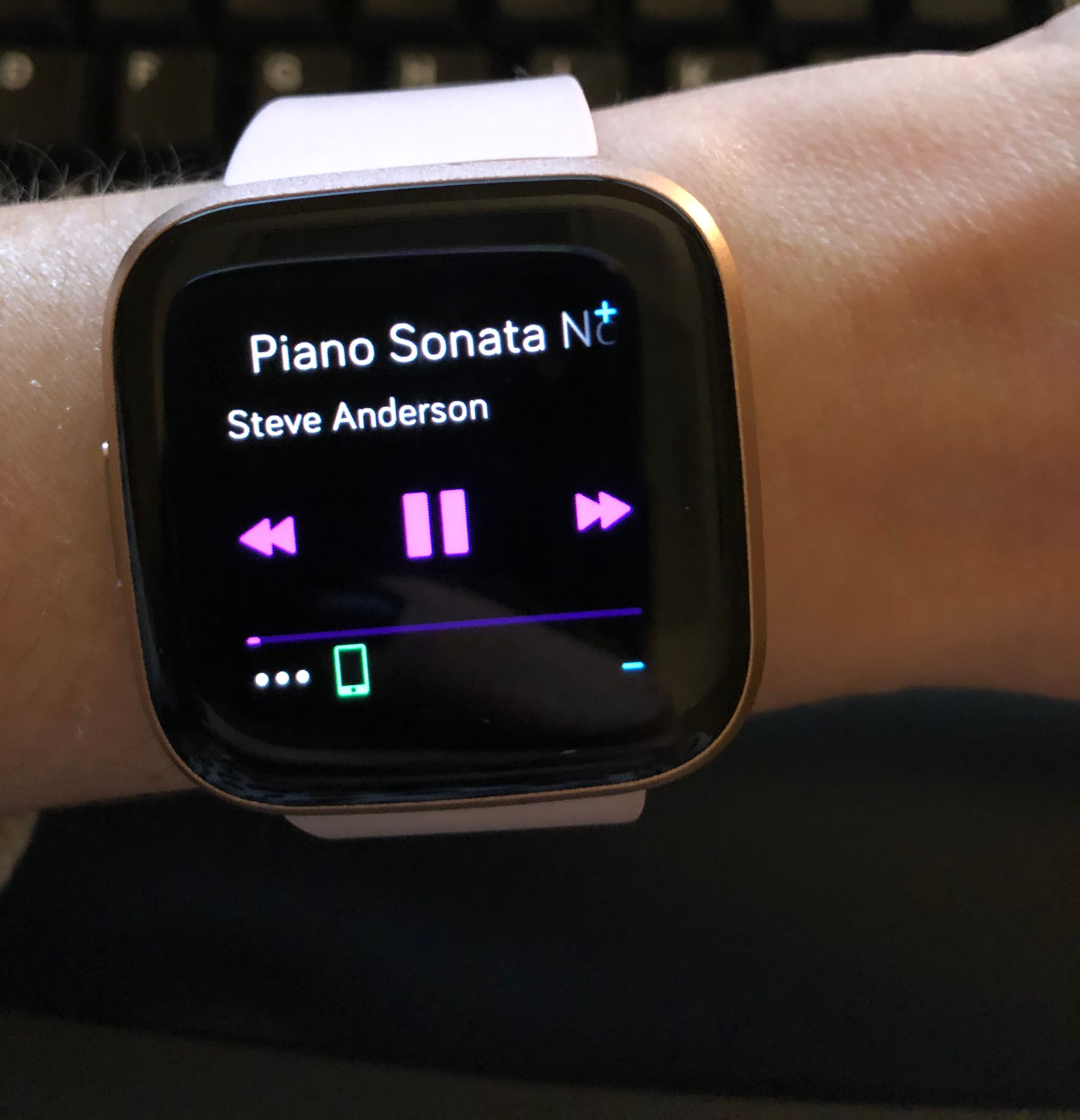 Fitbit versa 2025 music control