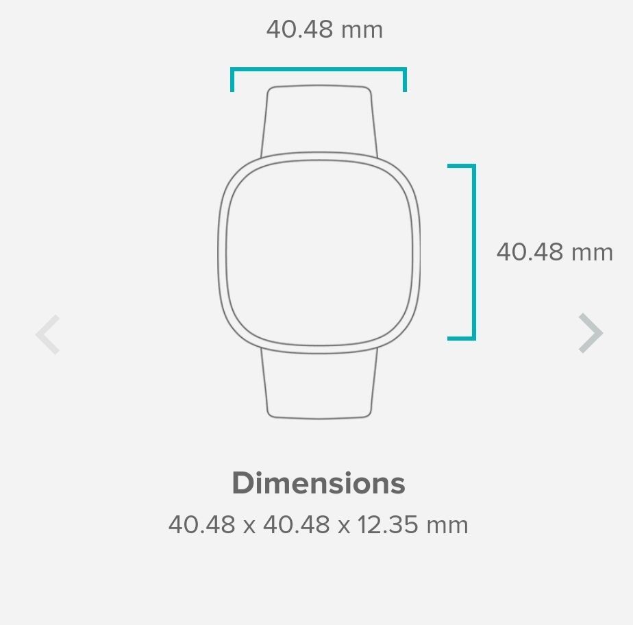 Solved What is the physical size of the Sense Fitbit Community