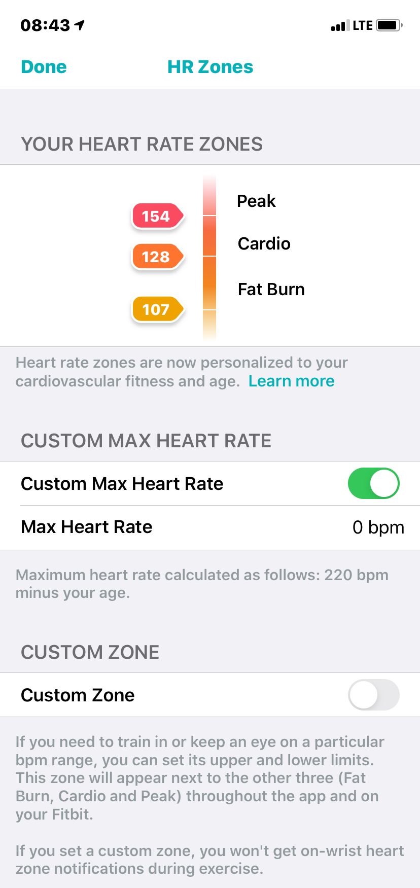 Personalized Max Heart Rate