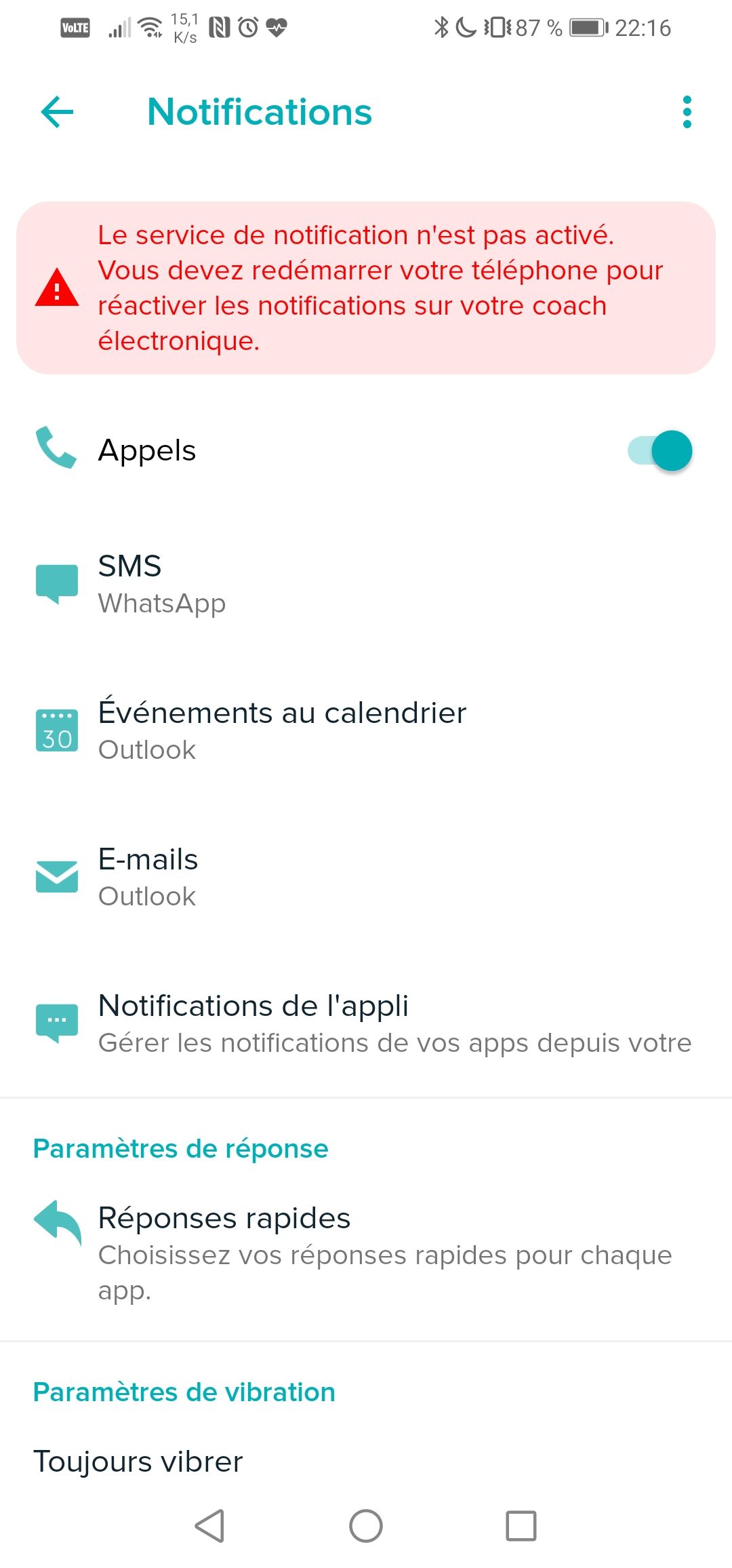 Le service de notification n est pas activ Fitbit Community