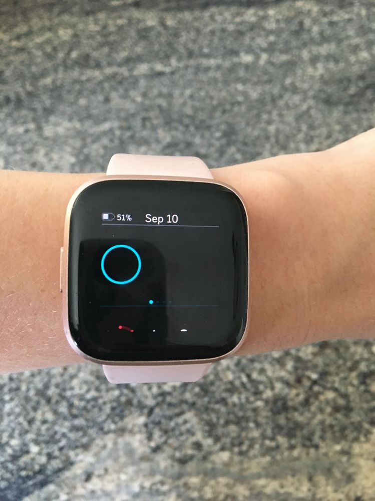 Empty circle instead of AZM data on Versa 2 screen Fitbit Community