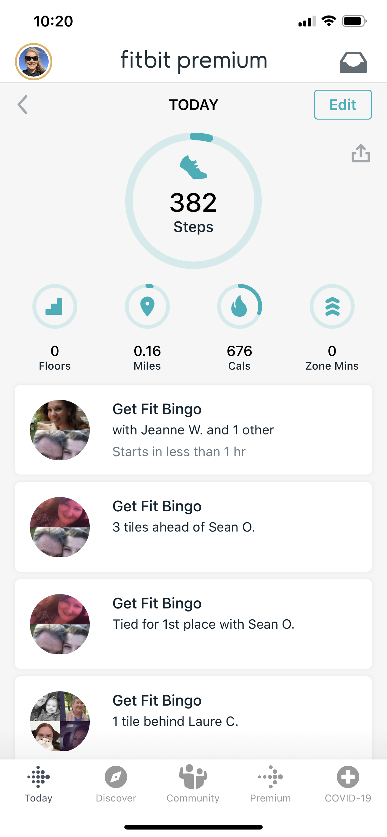 get fit bingo fitbit
