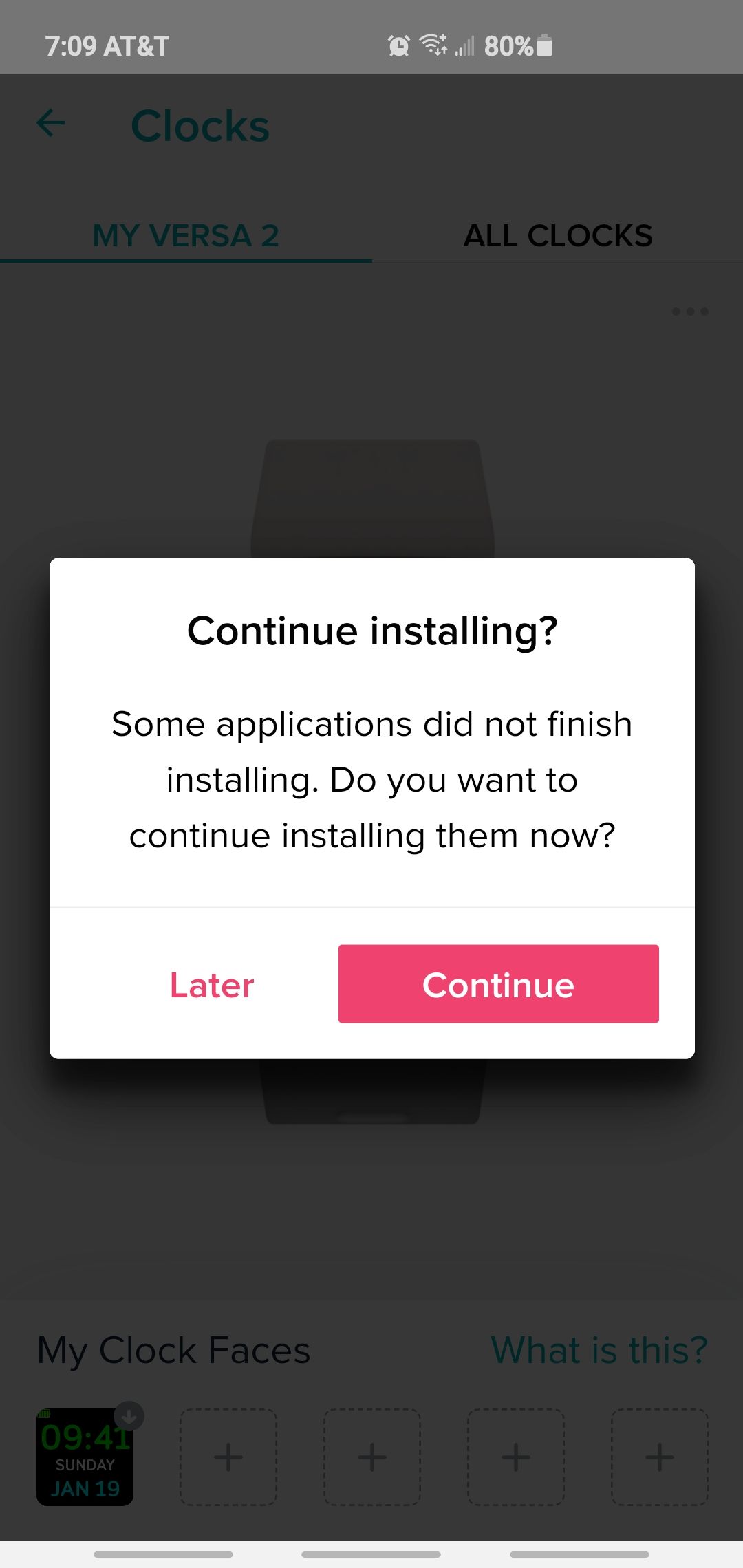 Versa wont install new Clock Face Fitbit Community