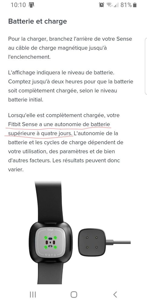 battery life for fitbit