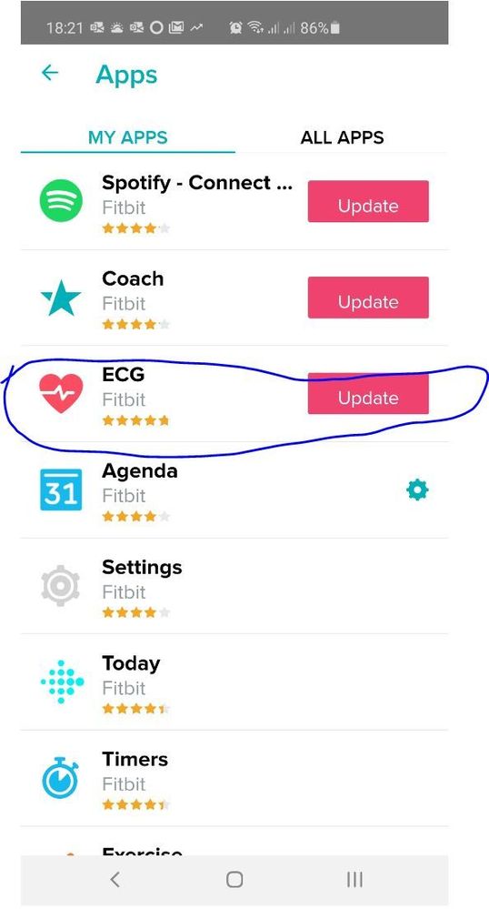 ecg fitbit app