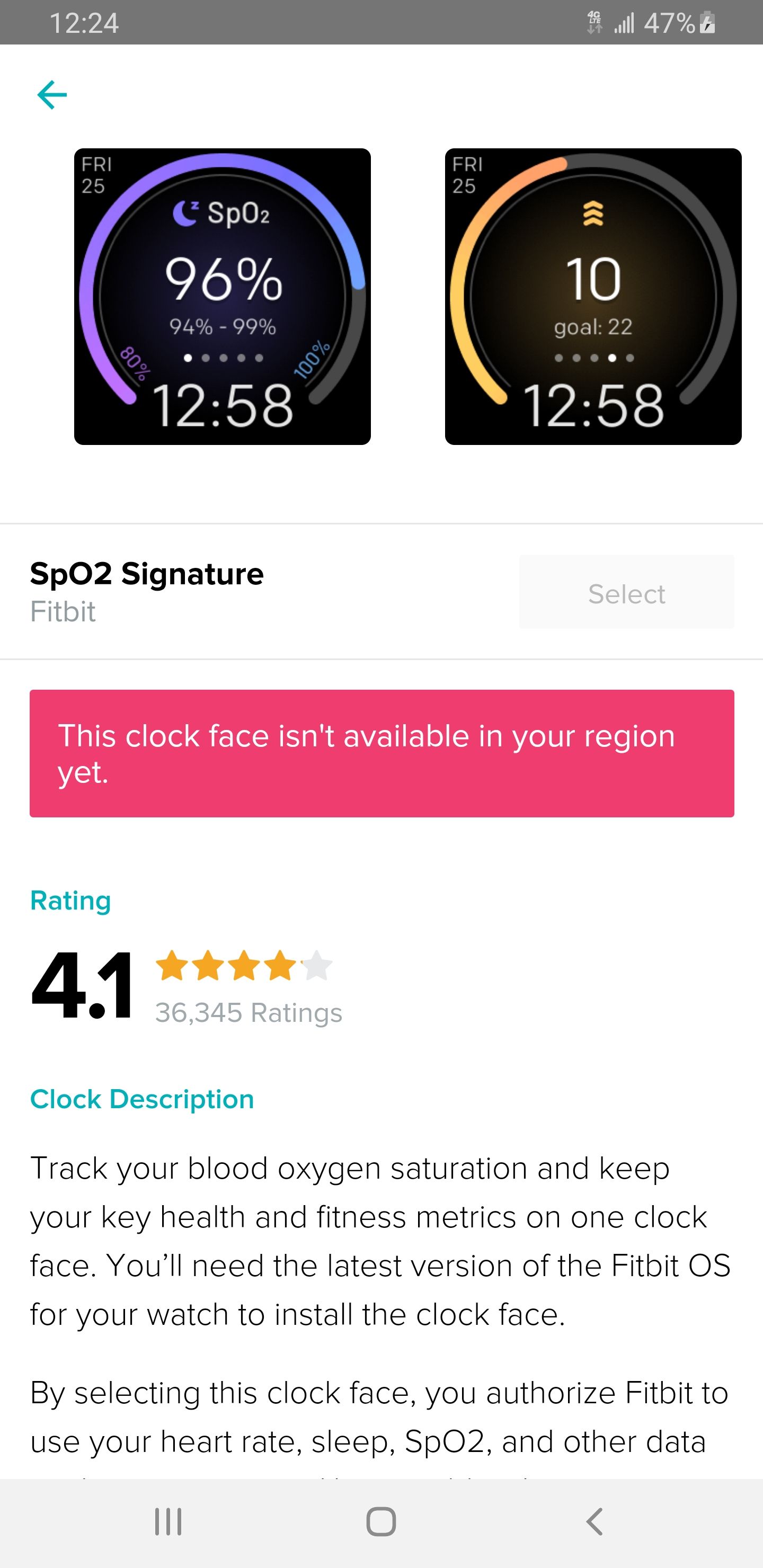 Fitbit sp02 clock face sale