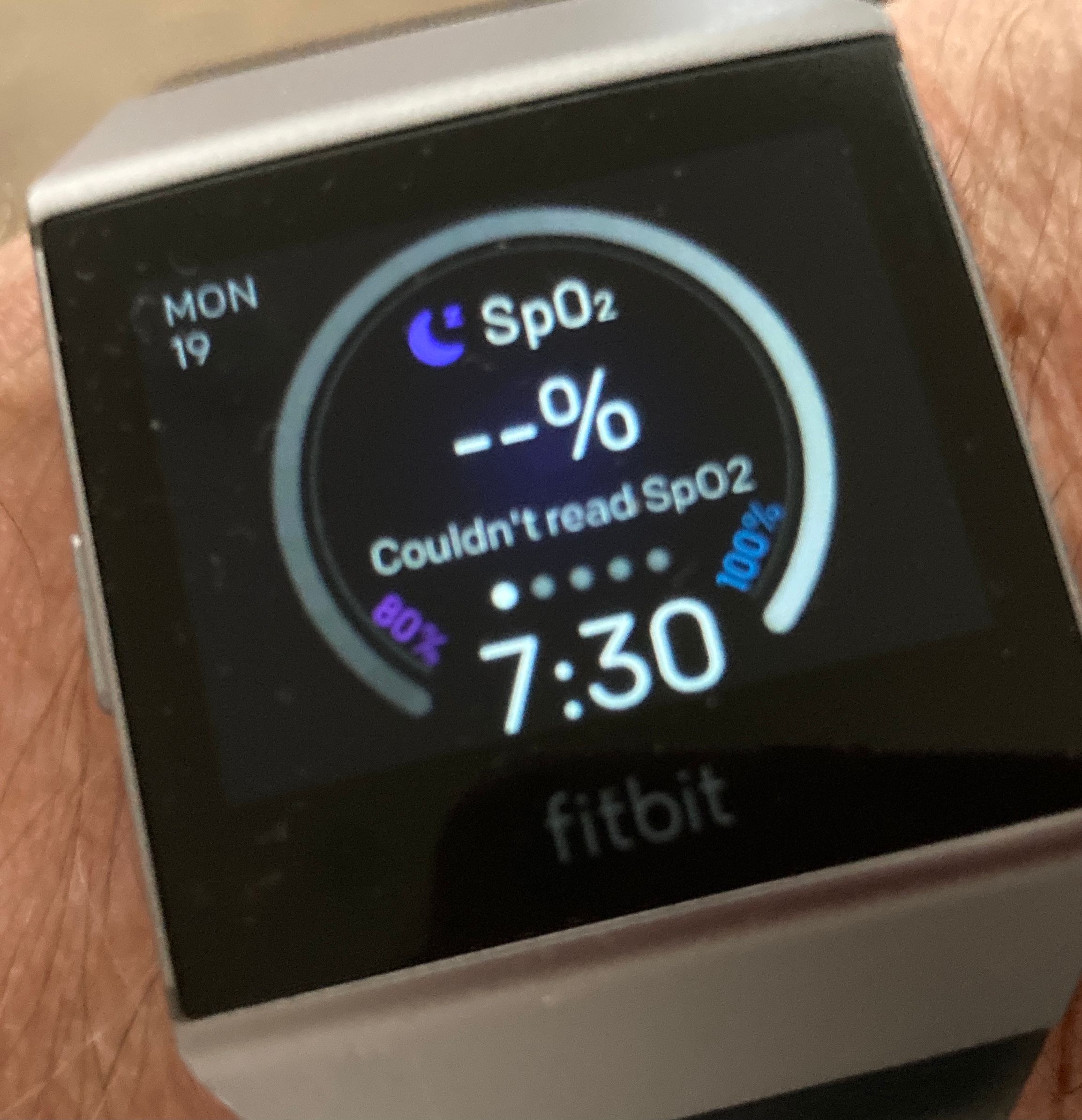 Sp02 graph lags by one day Ionic Fitbit Community