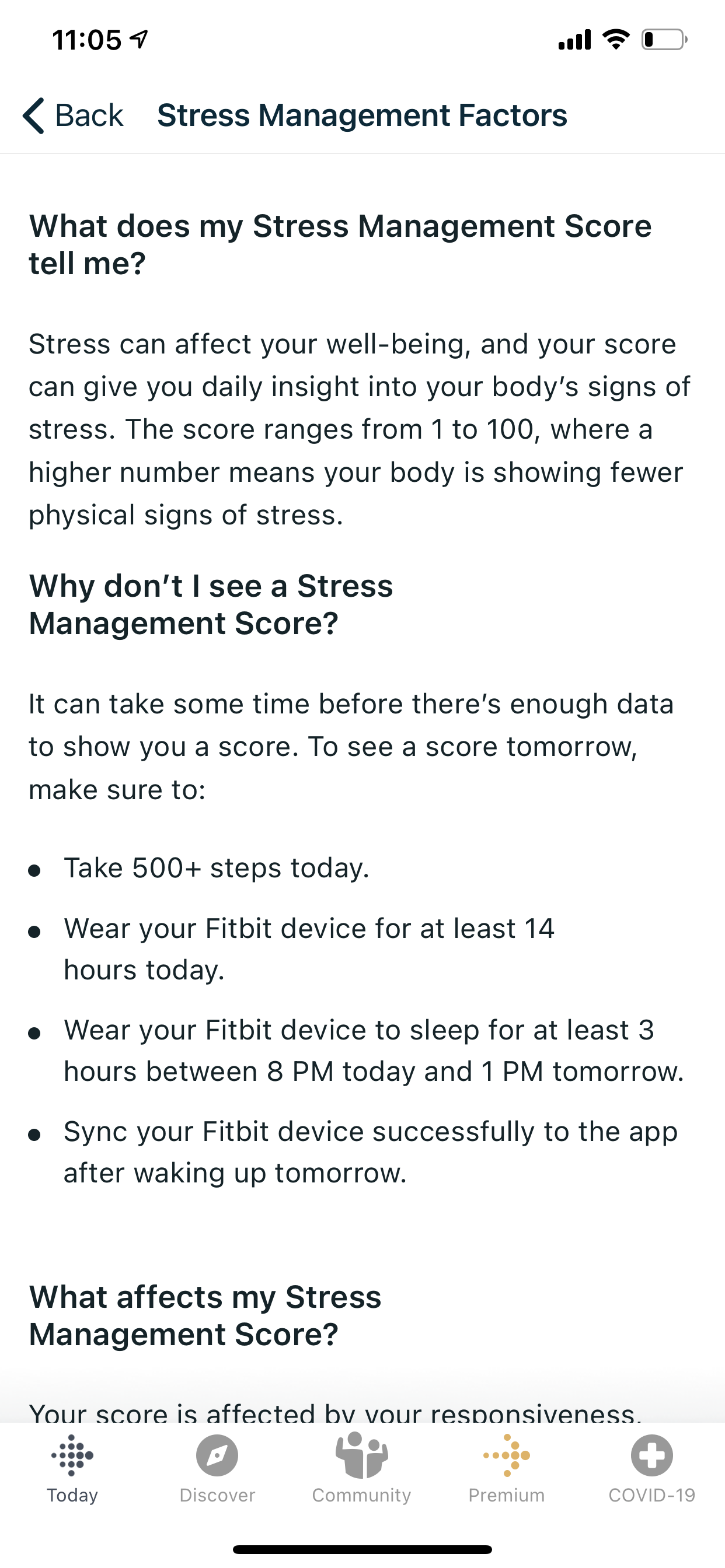 Solved Stress Management Score Breakdown missing Charge 5 - Fitbit  Community