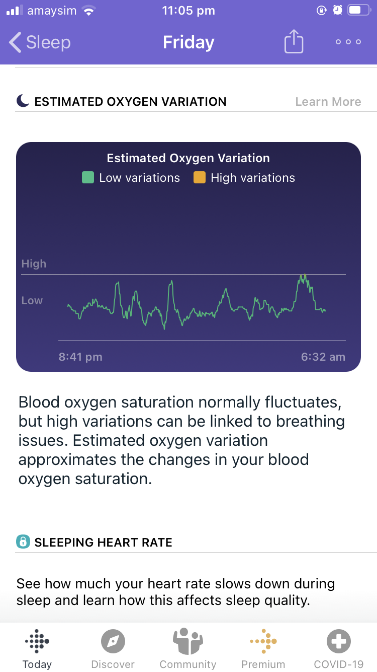 blood oxygen variation 