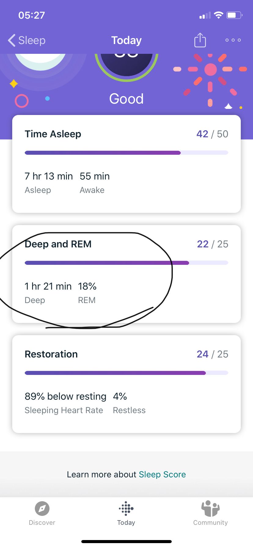 fitbit sleep analysis