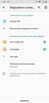 en mi bluetooth aparece que está conectado