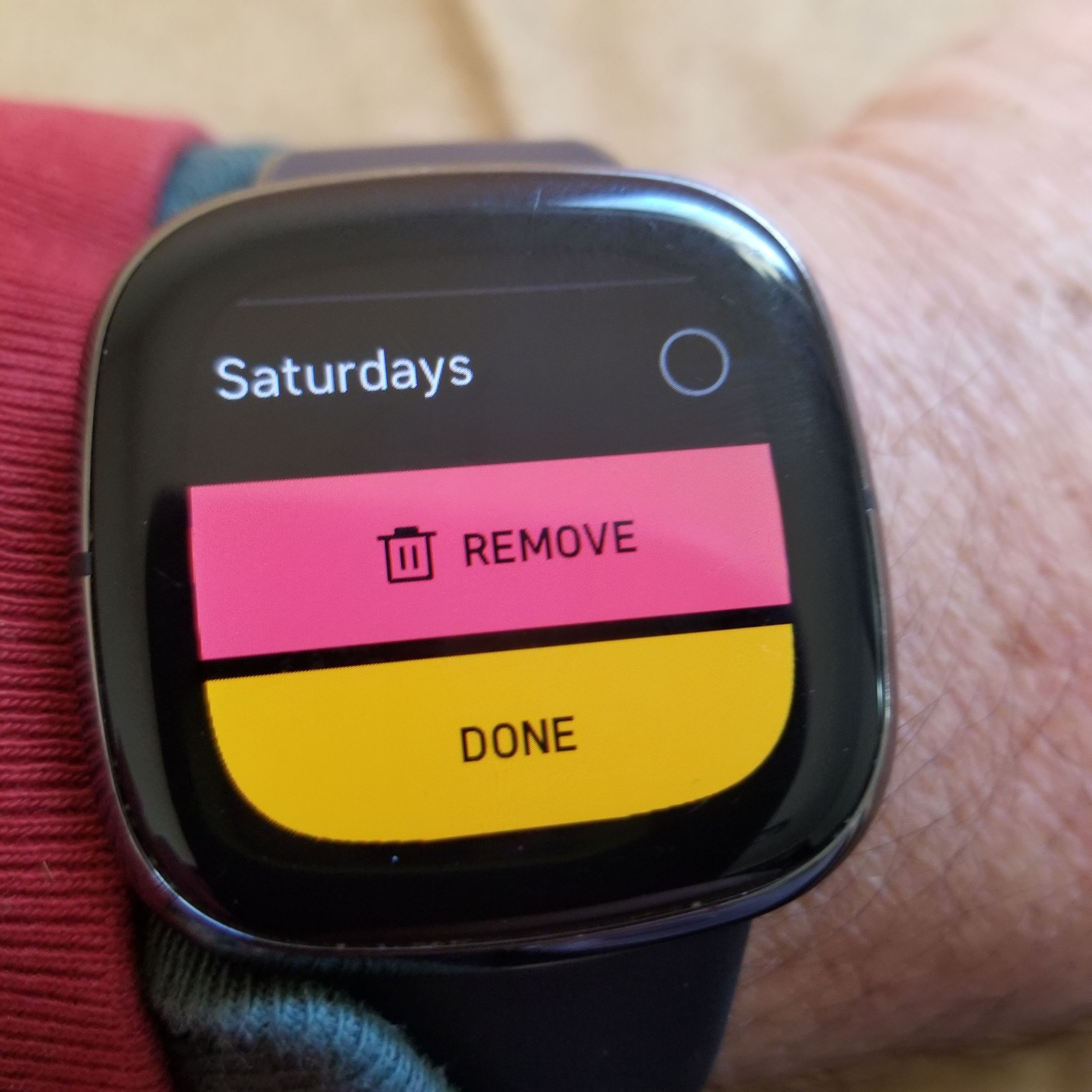 Solved How do I delete an alarm on Sense? Fitbit Community