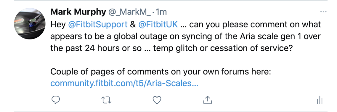 Fitbit has disabled WiFi sync with the original Aria, turning it into a  dumbscale. Was there any notice? : r/fitbit