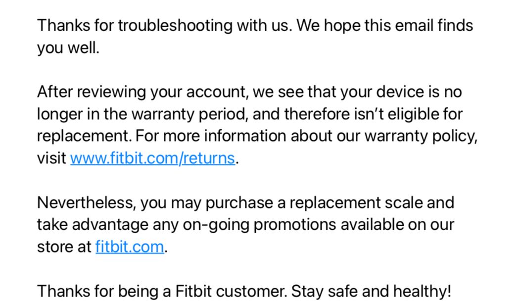 Solved: RESOLVED: Aria Air won't sync - Fitbit Community