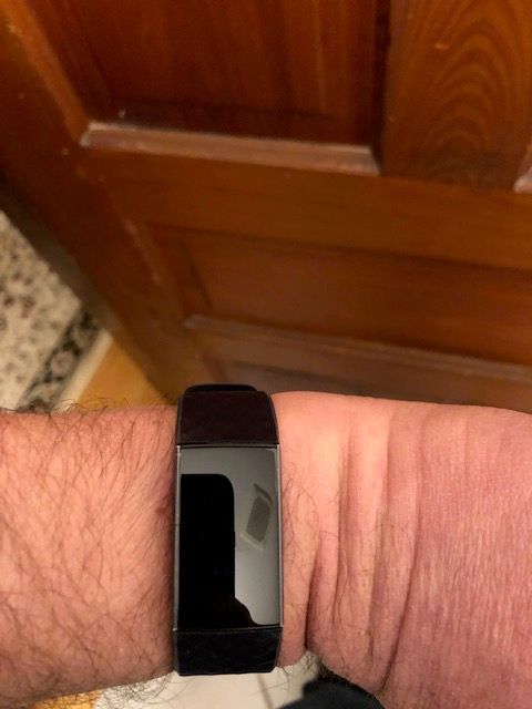 fitbit with light on