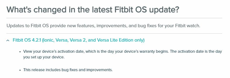 latest fitbit versa firmware update