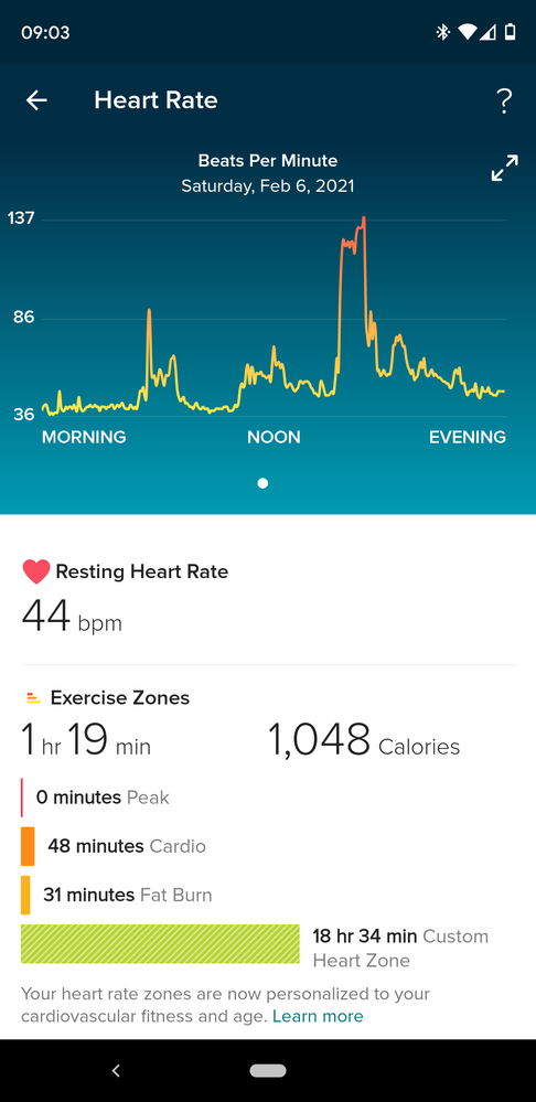 Fitbit normal heart online rate