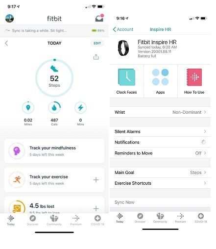 Fitbit restart inspire discount hr