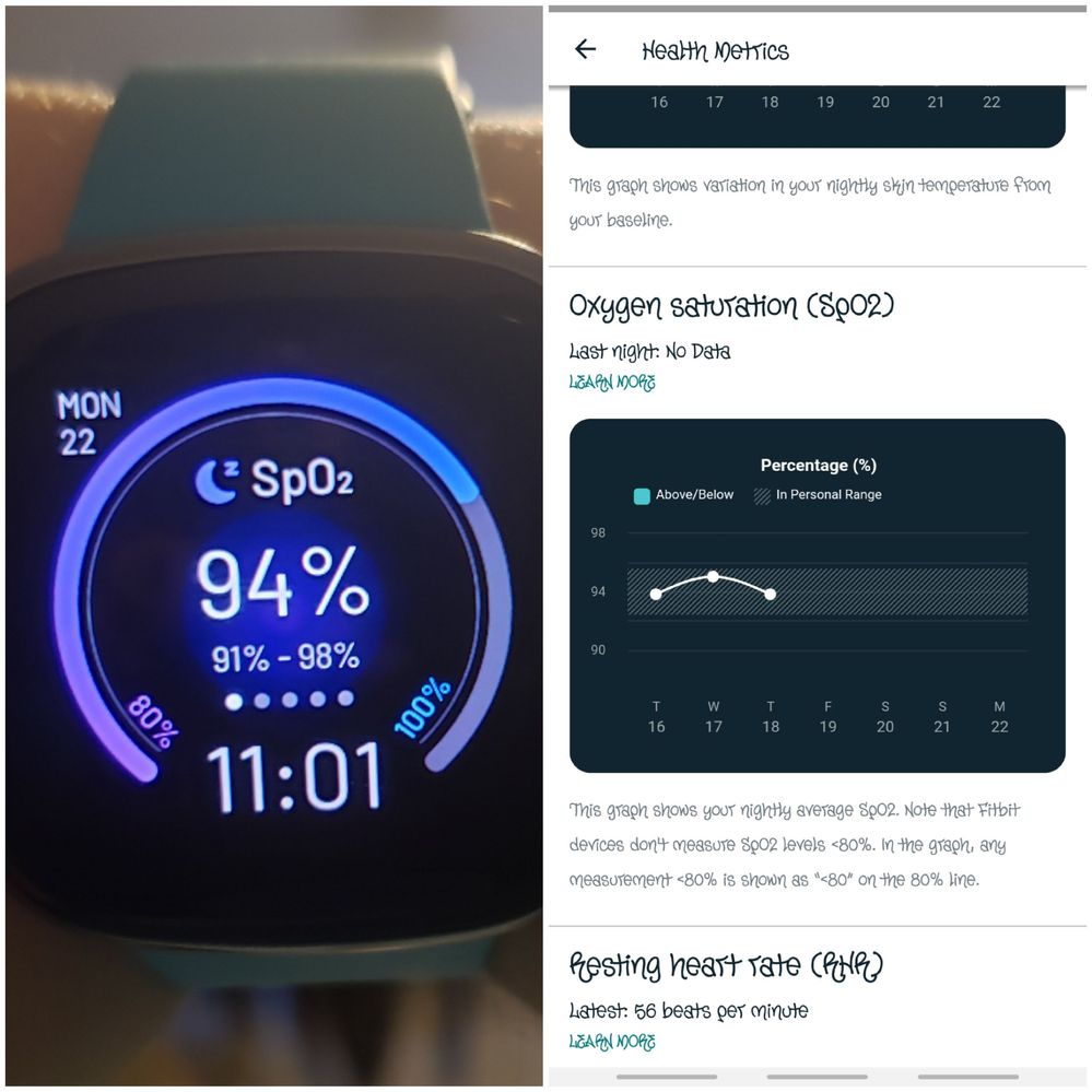 Samsung health and online fitbit