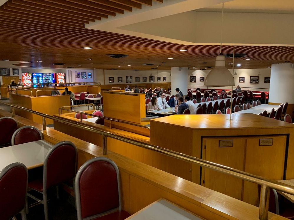 The senate cafeteria - just before we went into full lockdown