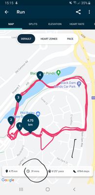 map my run fitbit versa