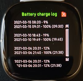 Example scroll bar in SimpleClockDuo