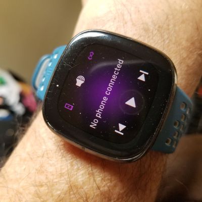 Fitbit versa music control sale