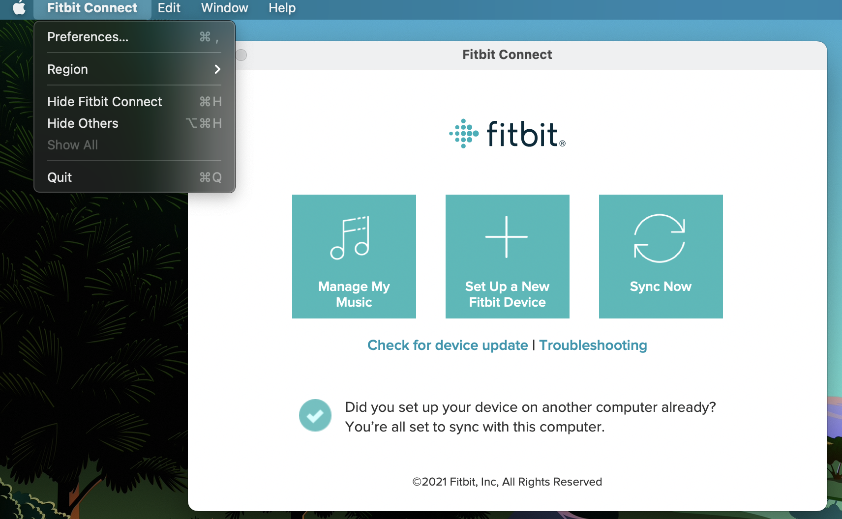 Fitbit connect mac not working new arrivals