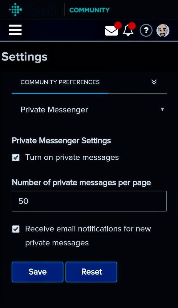 Enabling Private Messages from a Mobile Device