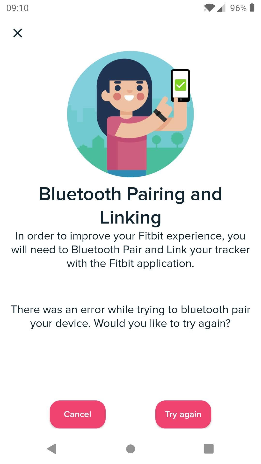 Solved Fitbit App stalled after code entry on setup Fitbit Community