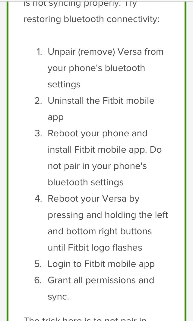 Fitbit versa does online not sync