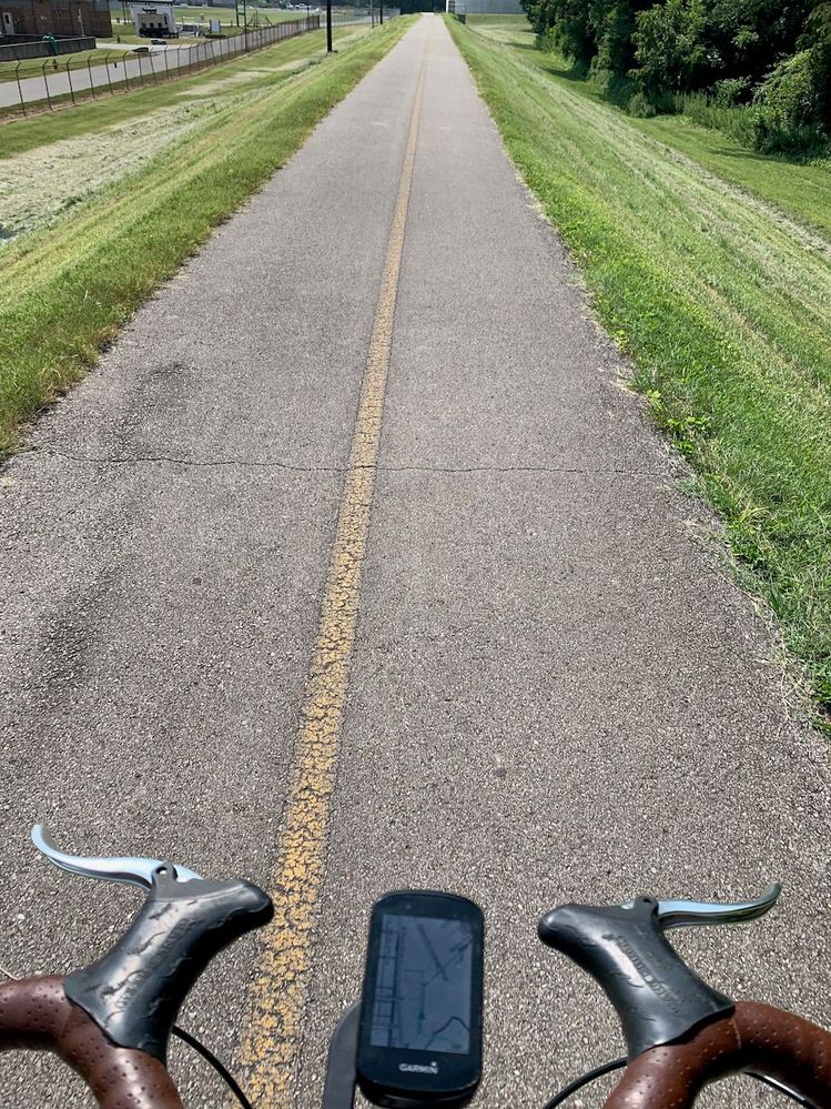 Riding on the levy on Indiana side of Ohio river