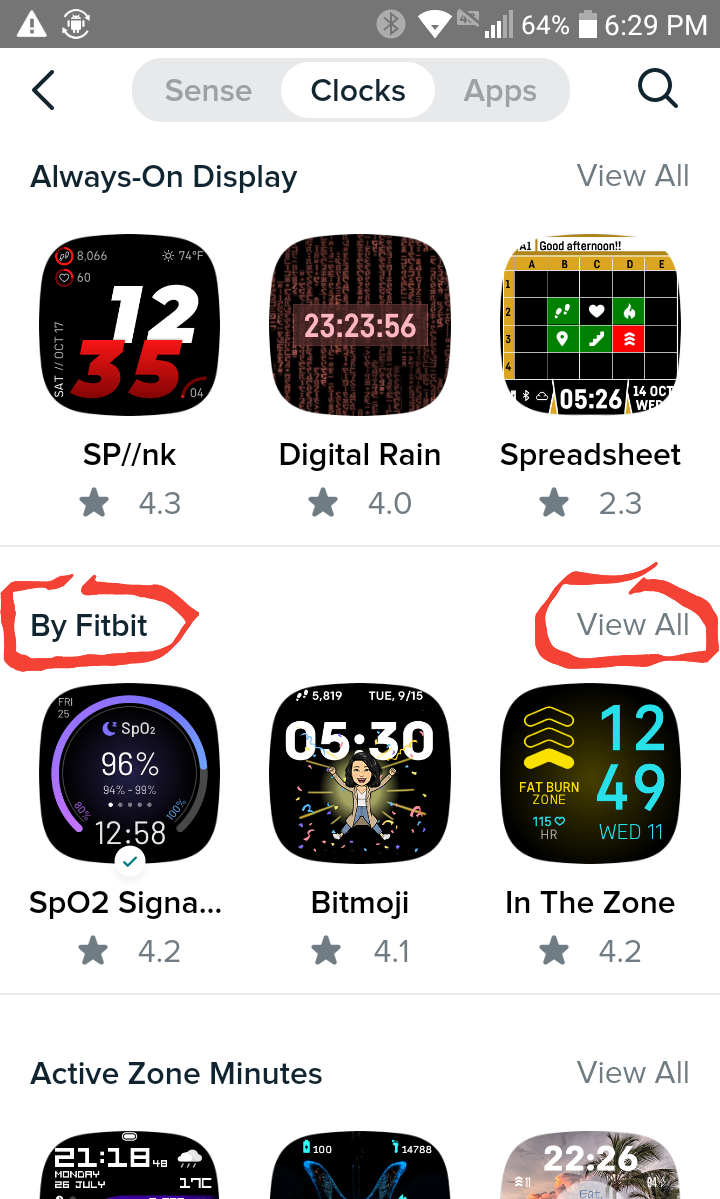 Solved New watch how to find free clock faces Fitbit Community