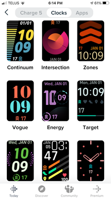 Charge 3 discount fitbit clock faces