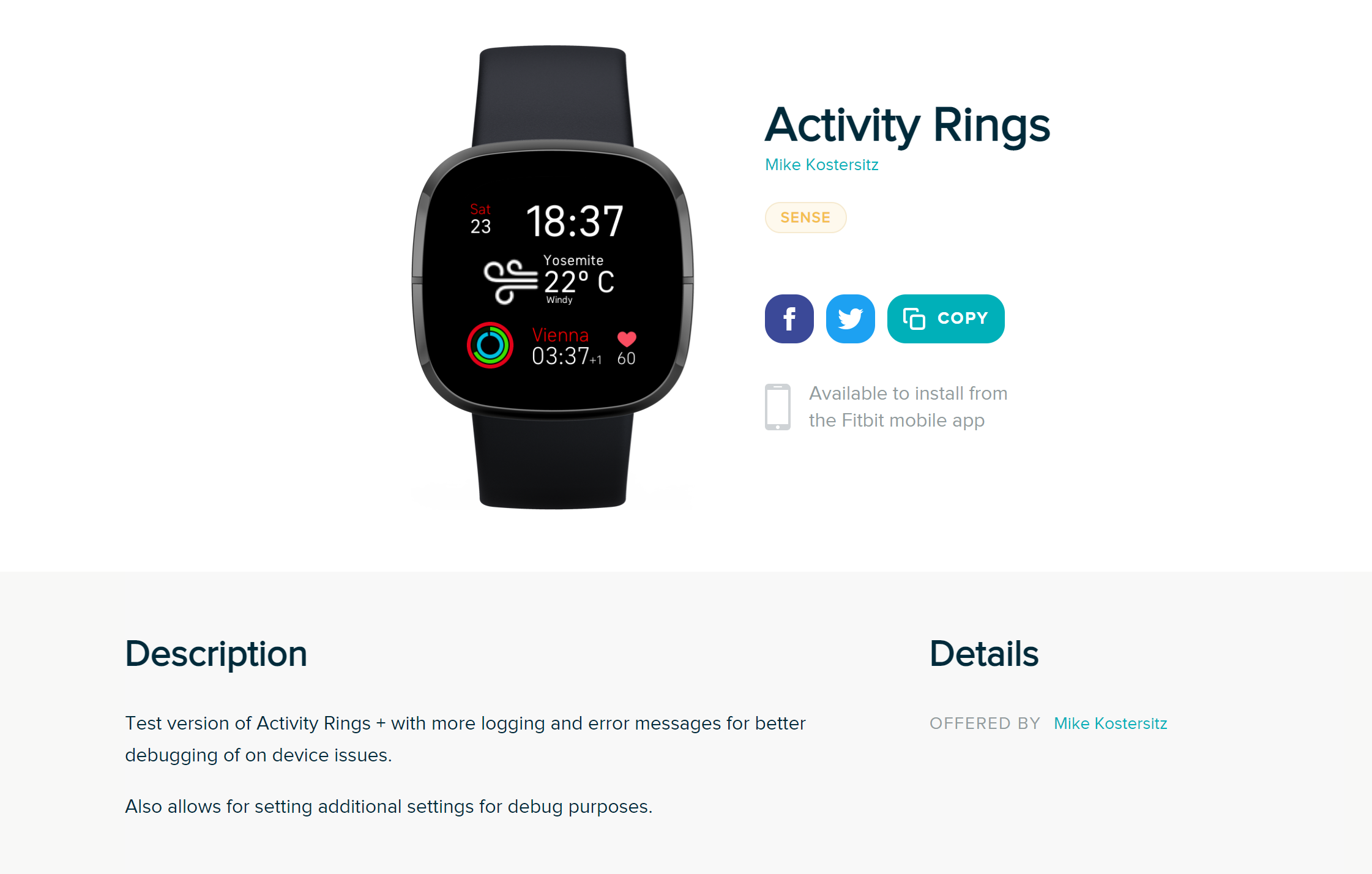 Fitbit best sale clock app