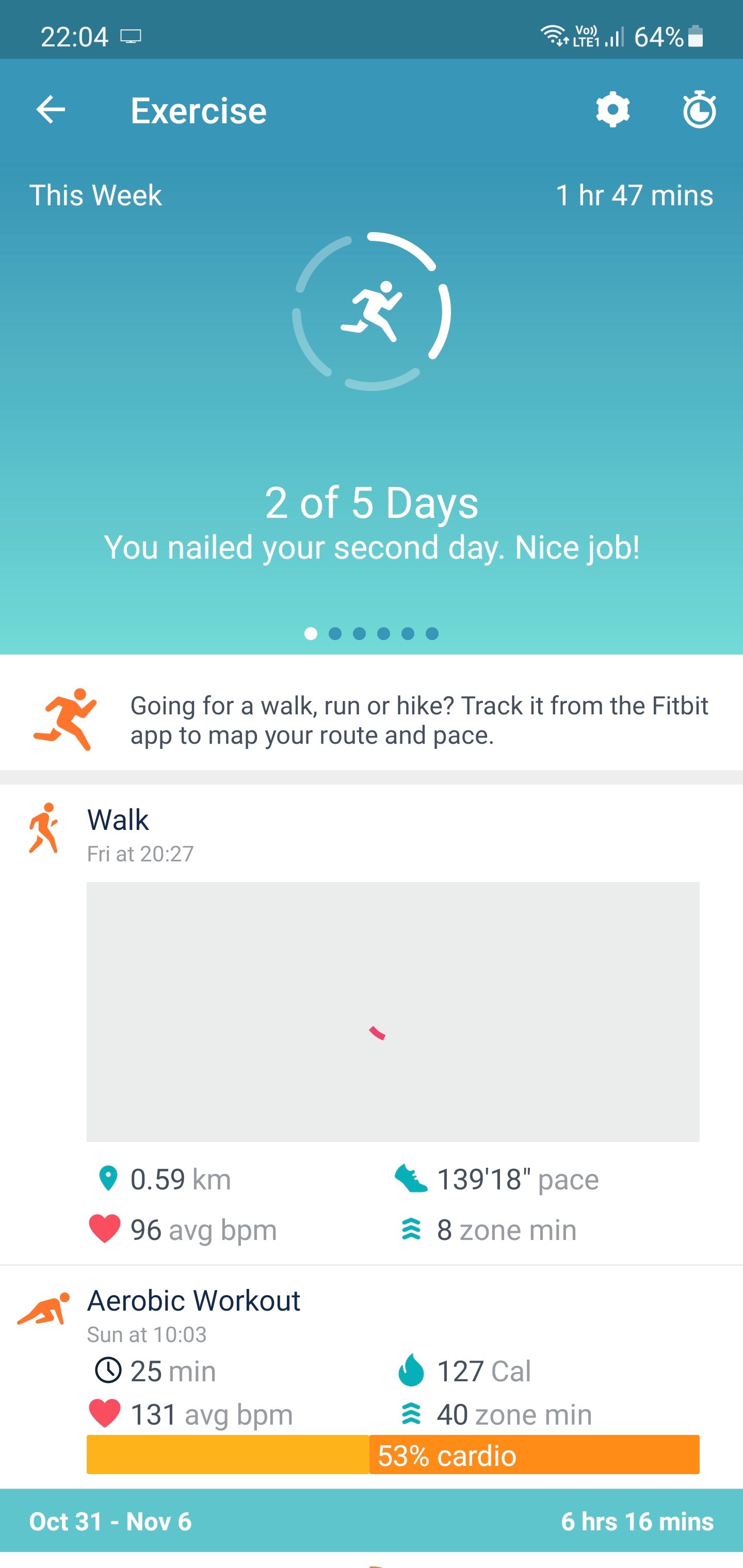 Fitbit connected discount gps is running