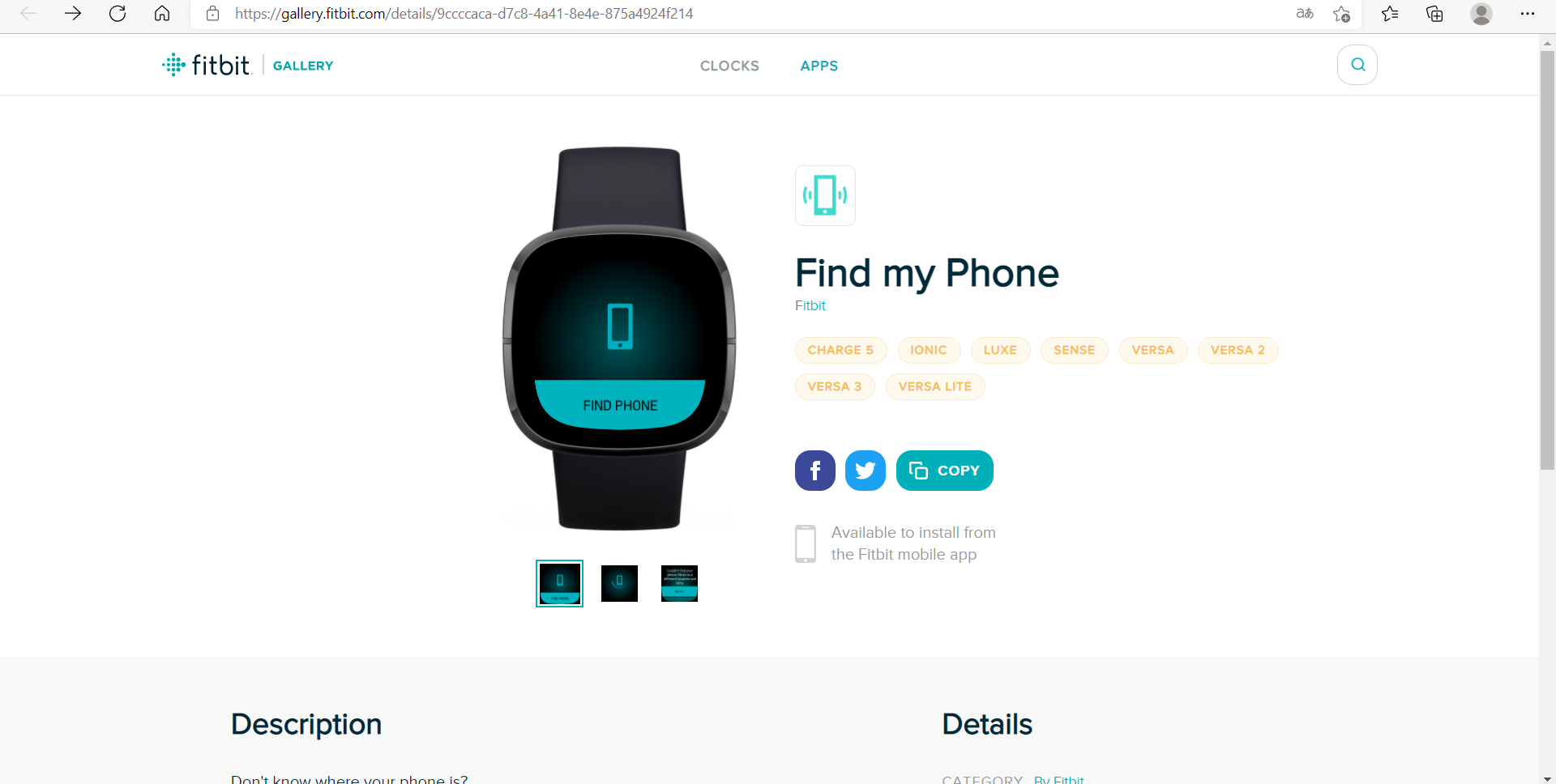 Fitbit find best sale my watch