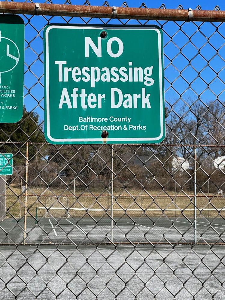 I only Trespass Before Dark