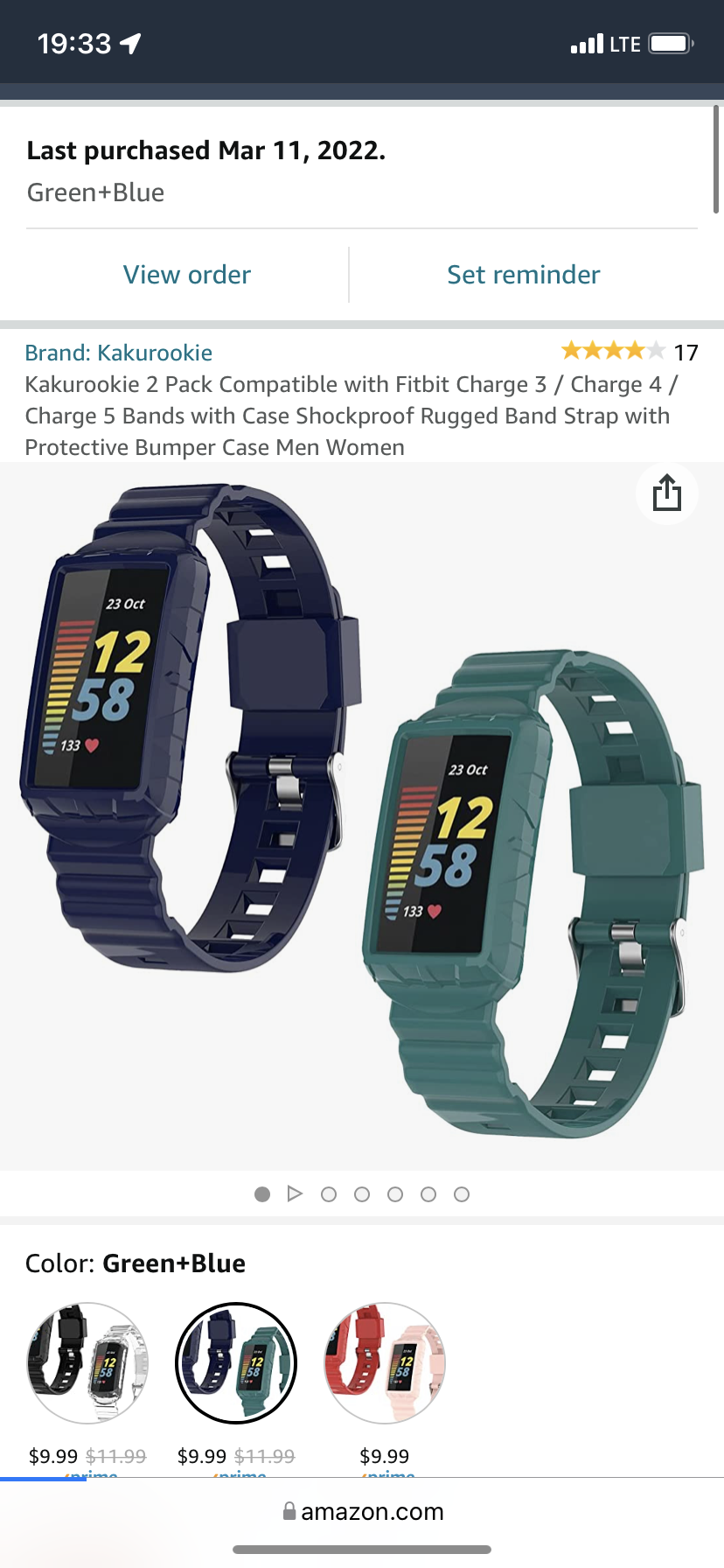 Bracelets compatibles avec Fitbit-charge-5/4/3 / se Bumper Case