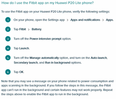 Huawei p20 fitbit hot sale charge 2